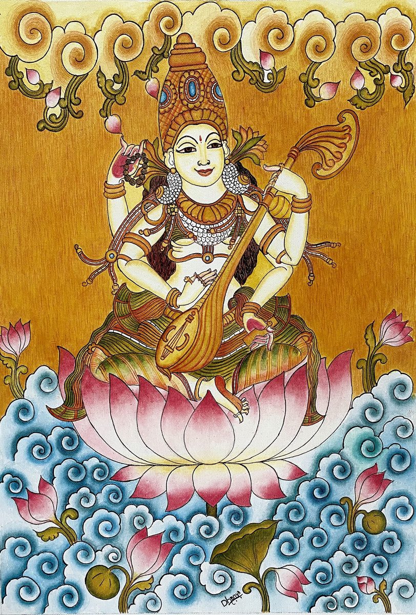 Saraswati on Lotus